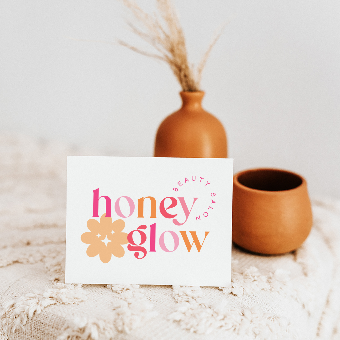 Honey Glow | Premade Logo Design | Bright Boho, Colorful, Modern Retro