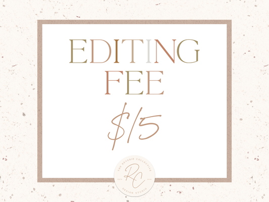 Editing Fee - $15