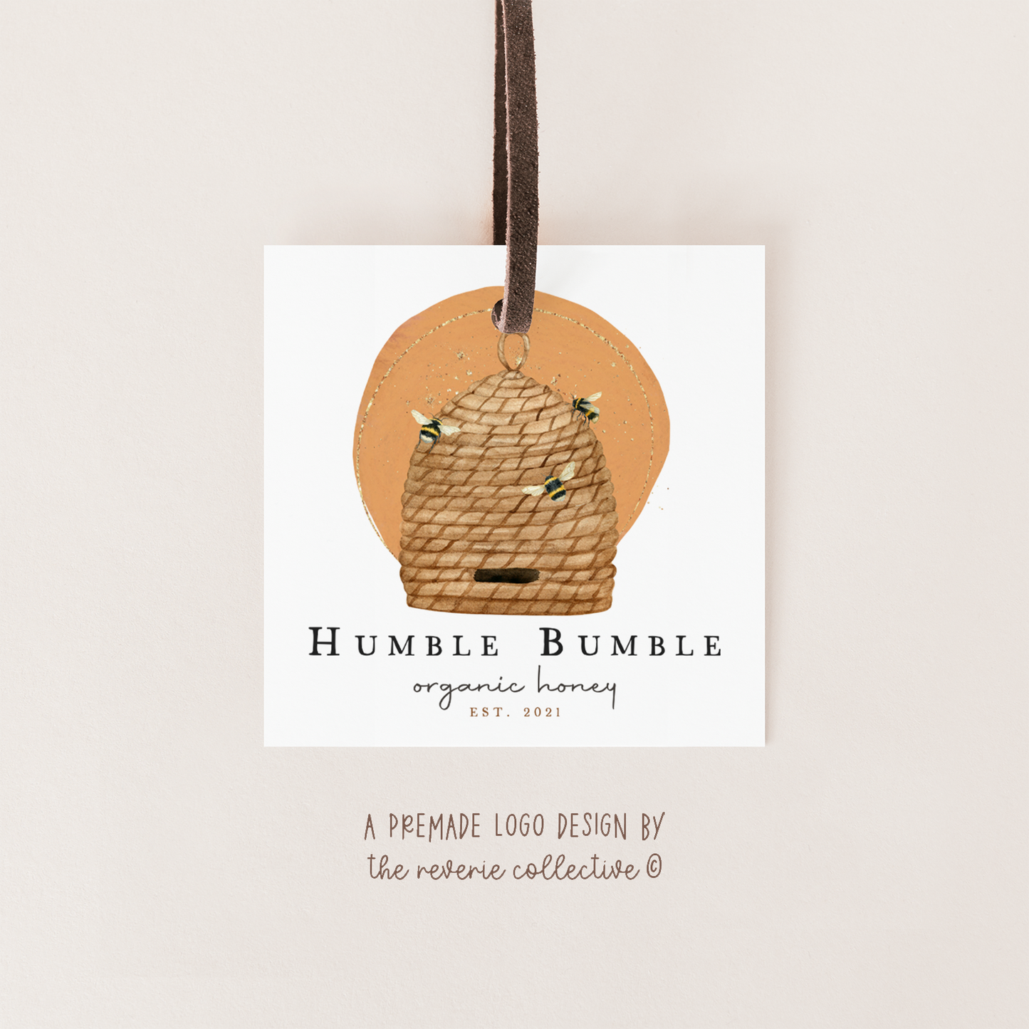 Humble Bumble | Premade Logo Design | Bumble Bee, Beehive, Honey, Beekeeper, Bohemian