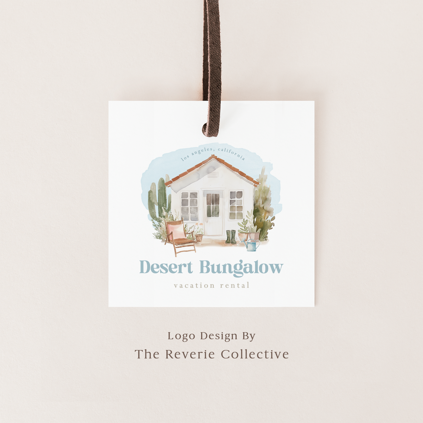 Desert Bungalow | Premade Logo Design | Beach House, Vacation Home, Real Estate, Realtor