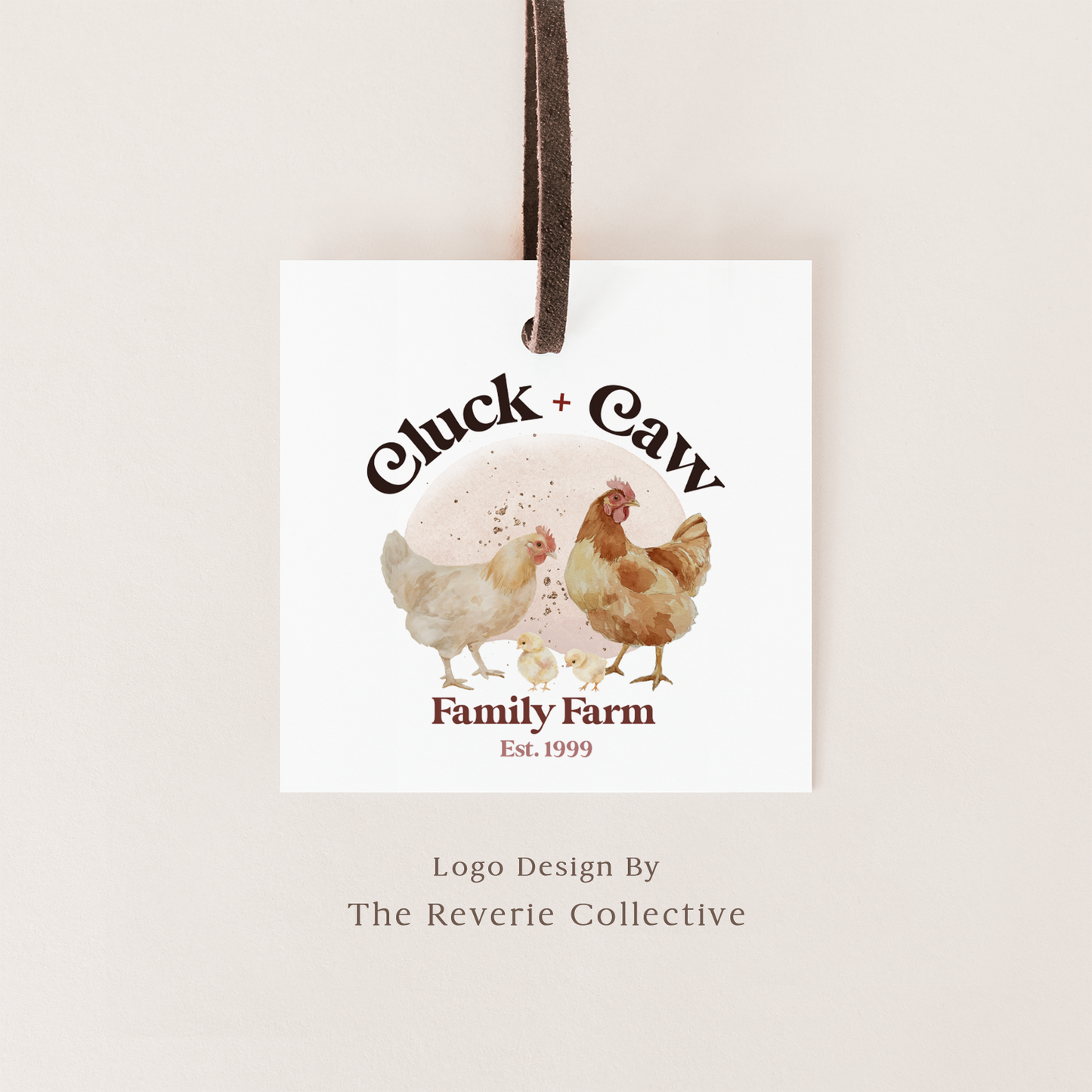 Cluck & Caw | Premade Logo Design | Chicken Farm, Rooster Chicks, Hen Ranch, Rustic Farmhouse