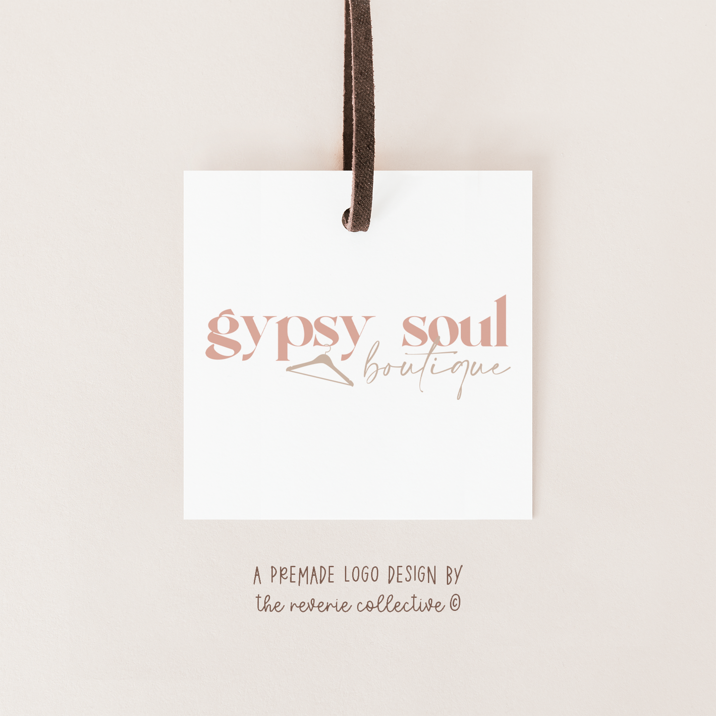 Gypsy Soul Boutique | Premade Logo Design | Modern Boho, Clothes Hanger, Fashion, Bold