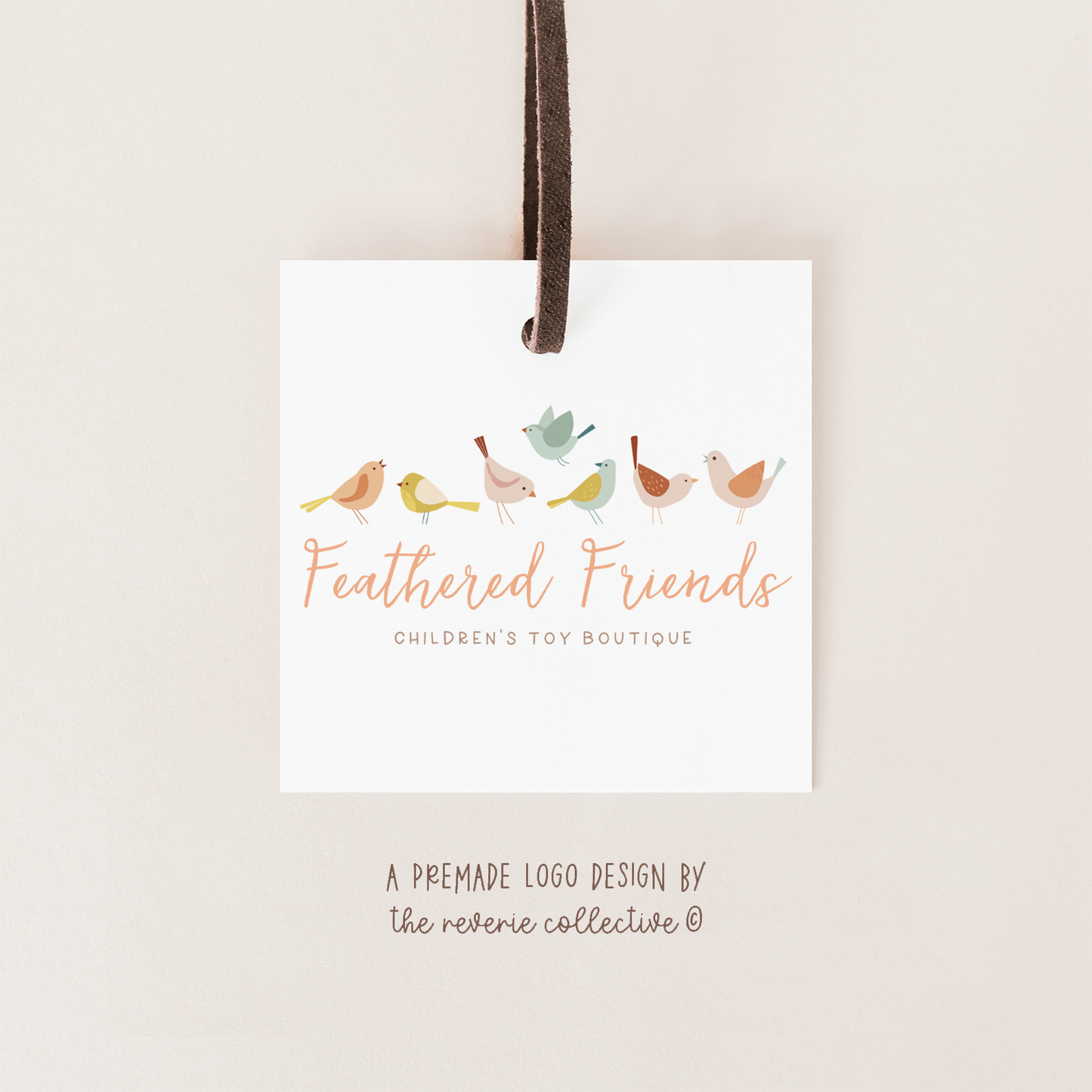Feathered Friends | Premade Logo Design | Bird, Animal, Childrens, Baby, Whimsical, Kids