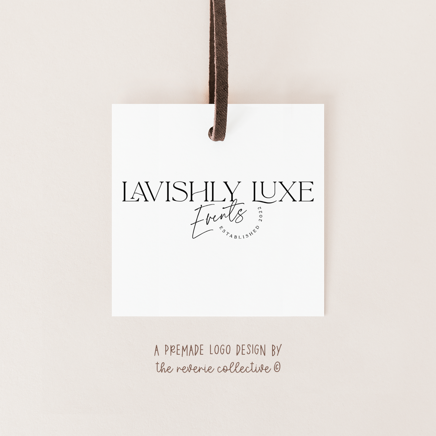 Lavishly Luxe Events | Premade Logo Design | Text, Modern Boho, Bohemian, Contemporary