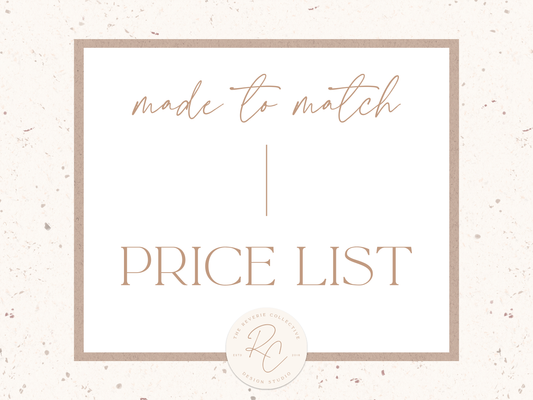 Matching Price List | A La Carte Option