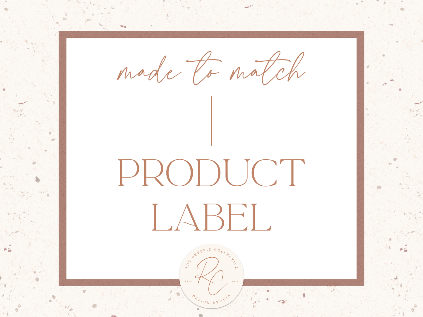 Matching Product Label Design | A La Carte Option