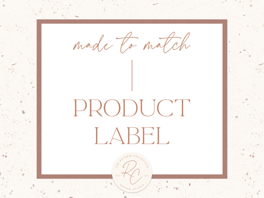 Matching Product Label Design | A La Carte Option