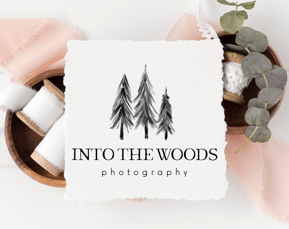 Into The Woods | Premade Logo Design | Forest, Rustic, Woodland, Pine Trees