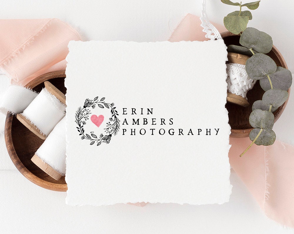 Erin Ambers | Premade Logo Design | Branch Wreath, Farmhouse, Photography