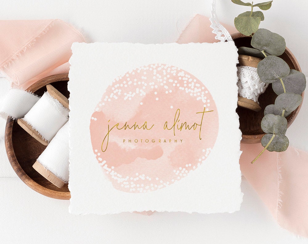 Jenna Alimot | Premade Logo Design | Feminine, Pastel, Whimsical, Confetti, Modern