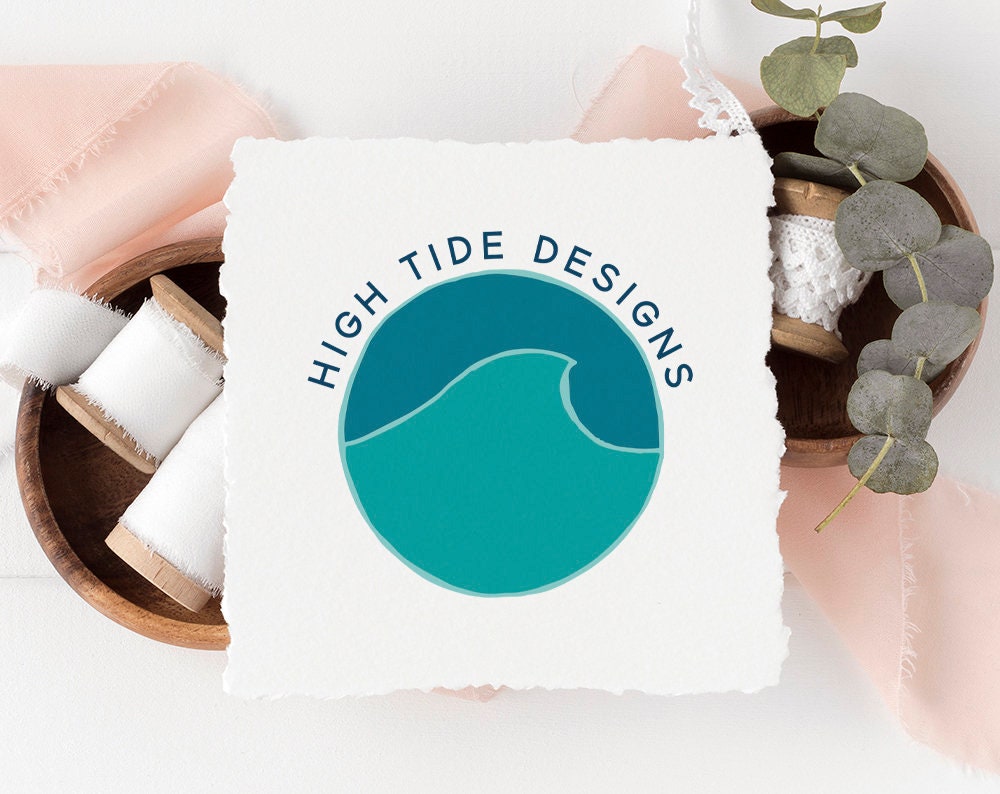 High Tide Designs | Premade Logo Design | Ocean, Water, Wave, Surf, Beach