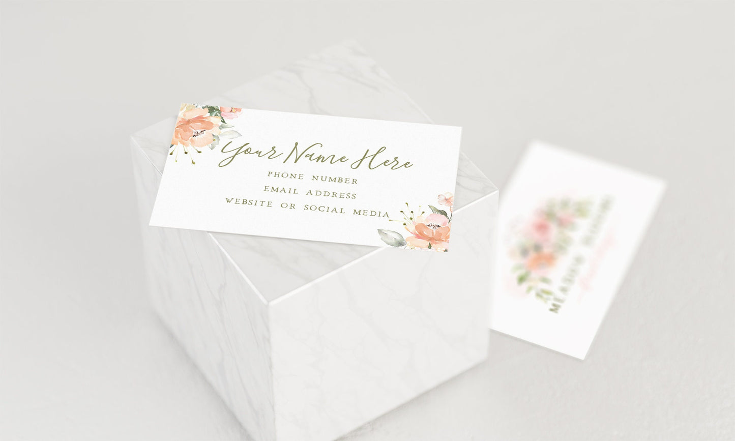 Meadow Blooms | Premade Business Card Design | Pastel, Farmhouse, Floral