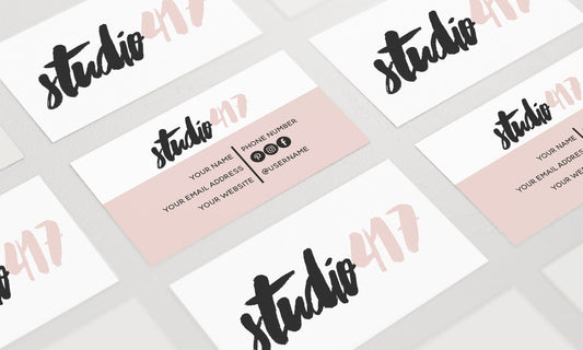 Studio 417 | Premade Business Card Design | Glam, Fashion, Beauty, Salon