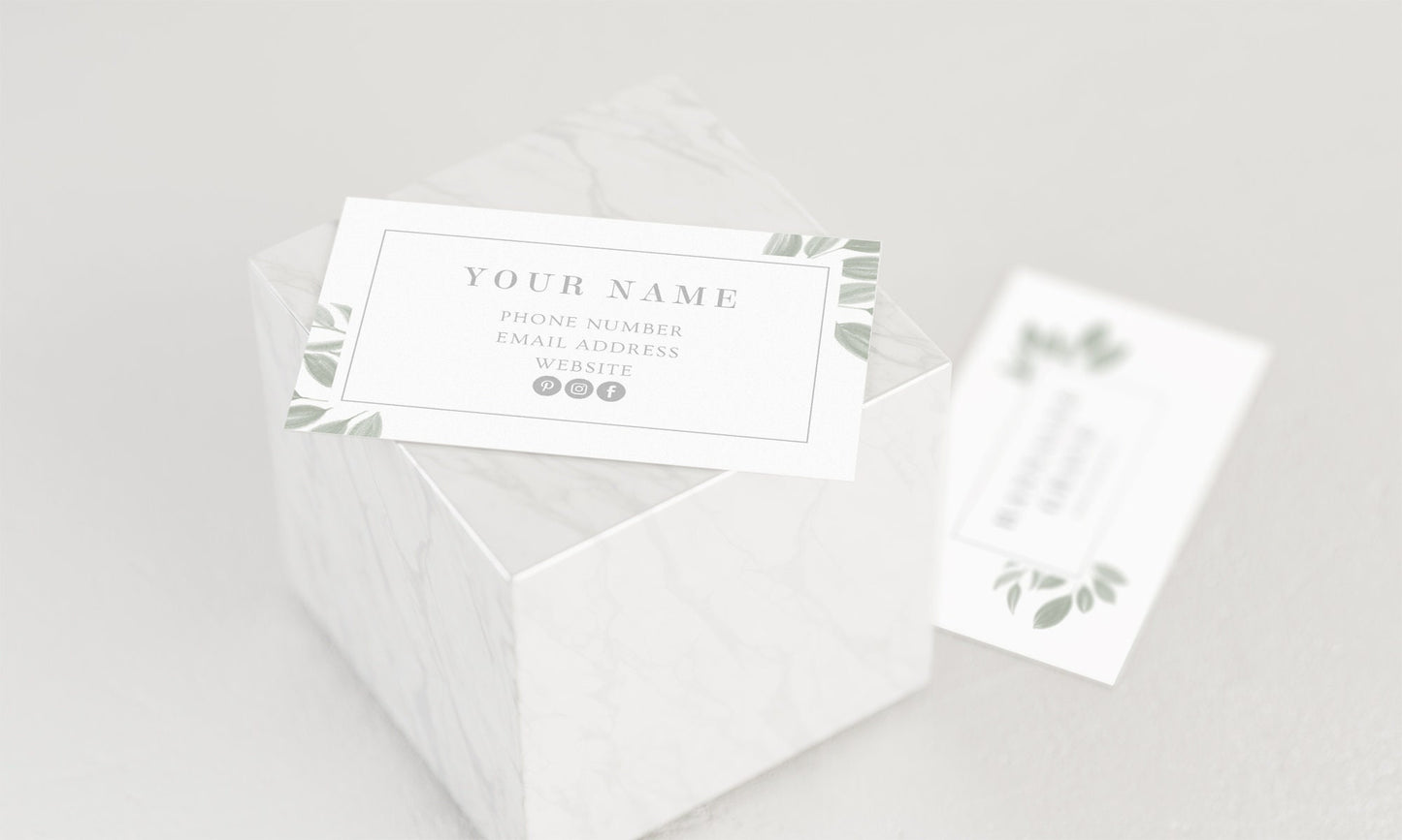 Hannalee Grace | Premade Business Card Design | Botanical, Greenery, Minimal