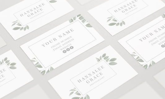 Hannalee Grace | Premade Business Card Design | Botanical, Greenery, Minimal
