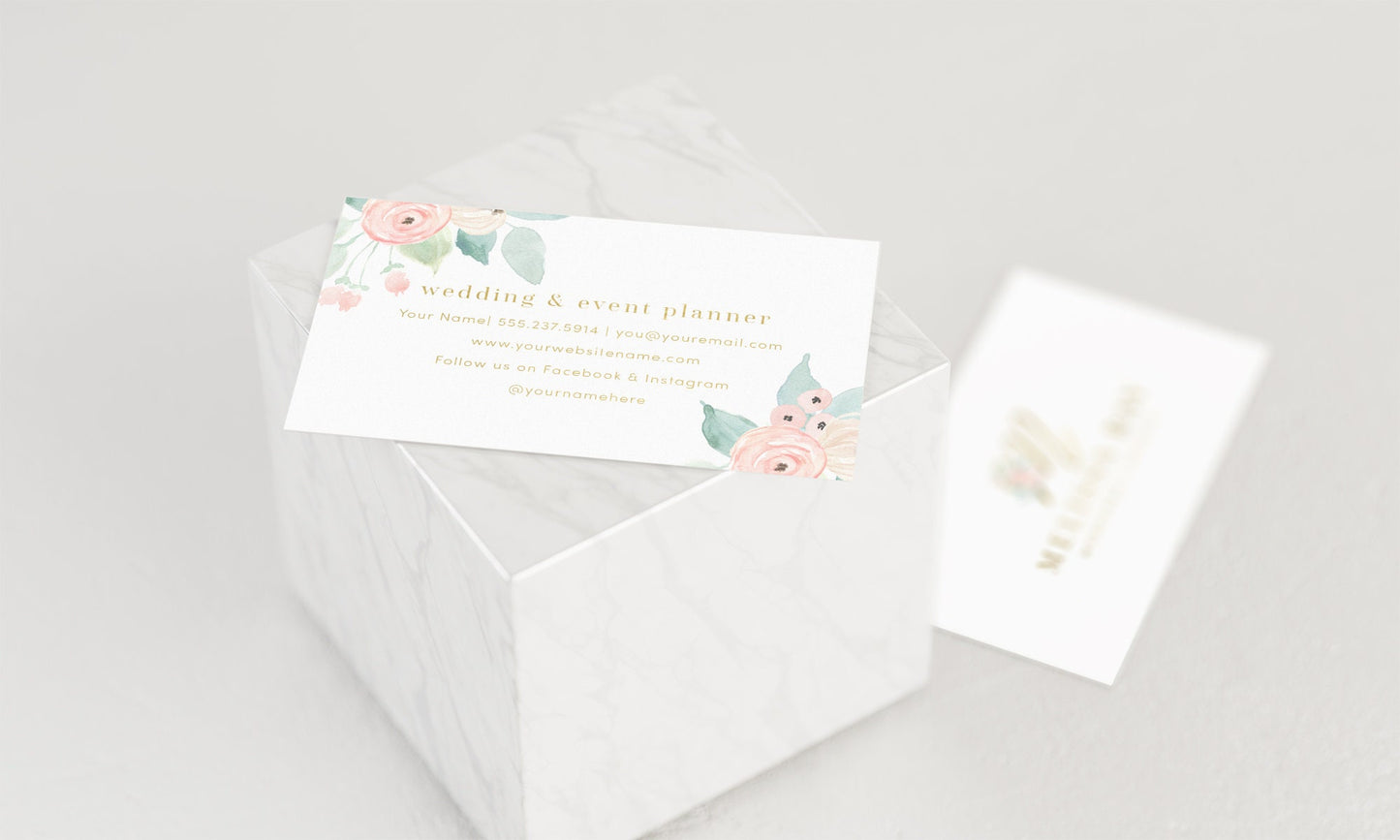 Melissa Ray | Premade Business Card Design | Feminine, Pastel, Flora, Monogram