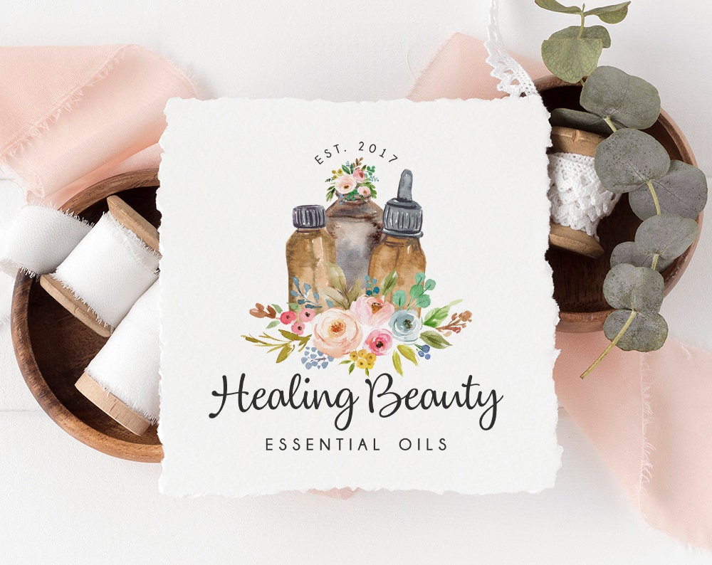 Healing Beauty | Premade Logo Design | Essential Oil, Beauty, Soap, Bath