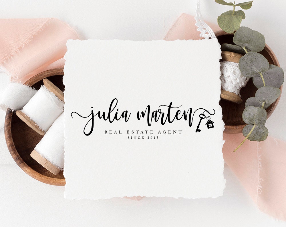 Julia Marten | Premade Logo Design | Real Estate, Realtor, House, Key, Broker