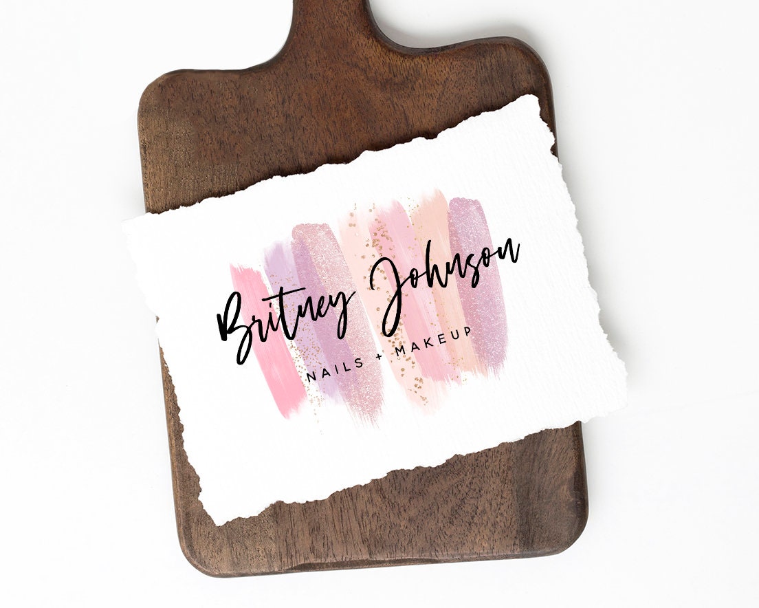 Britney Johnson | Premade Logo Design | Nail Artist, Brush Stroke, Makeup, Beauty