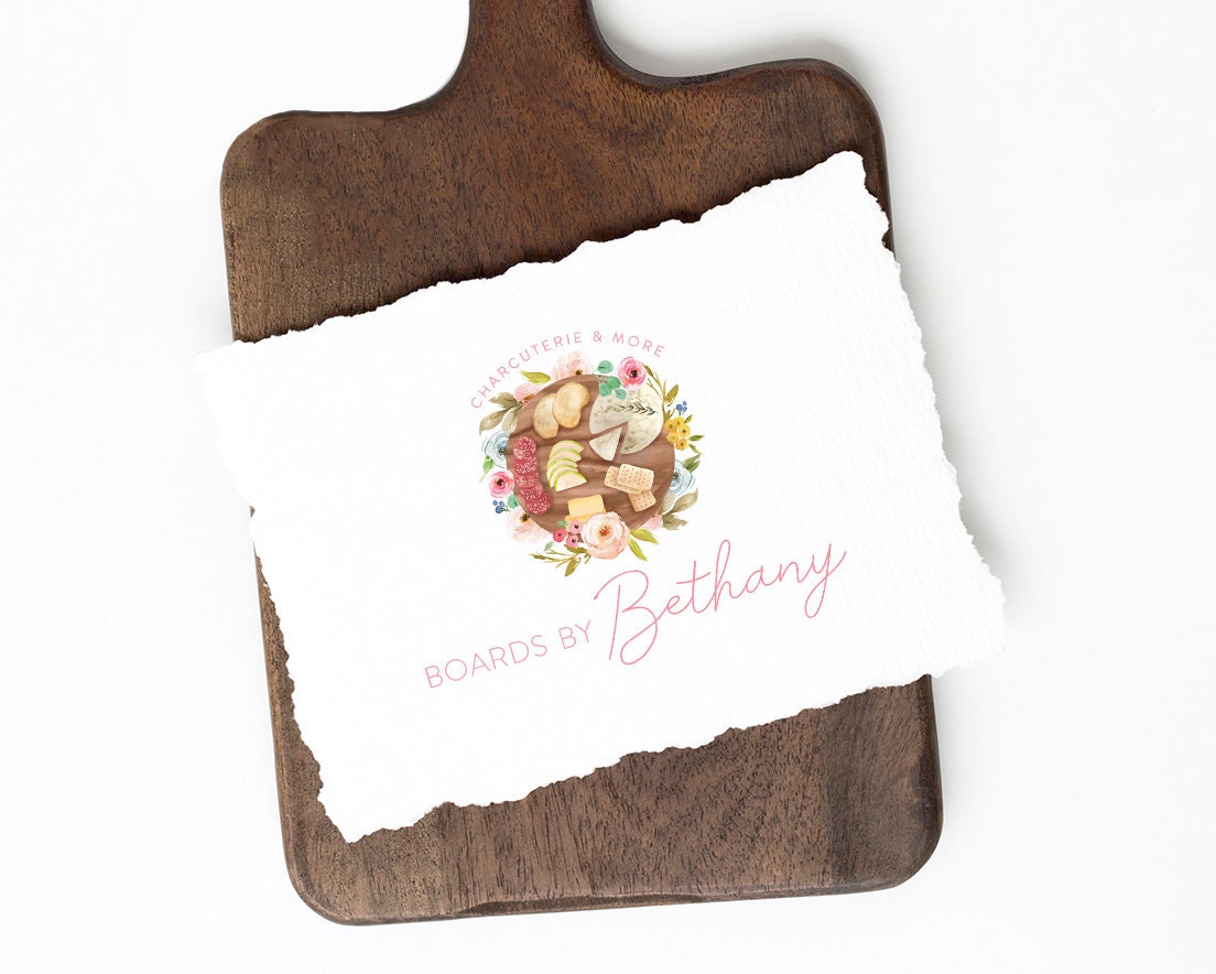 Boards by Bethany | Premade Logo Design | Charcuterie, Cheese, Floral, Food