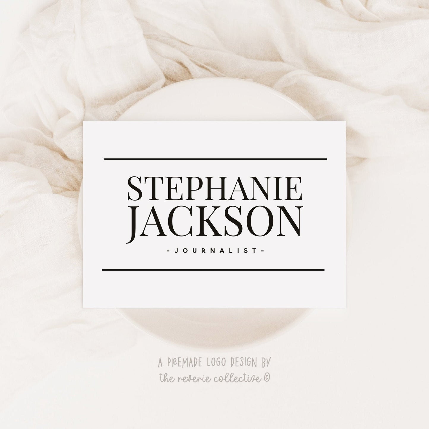 Stephanie Jackson | Premade Logo Design | Masculine, Bold, Minimal, Modern