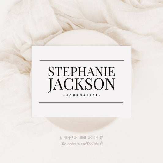 Stephanie Jackson | Premade Logo Design | Masculine, Bold, Minimal, Modern