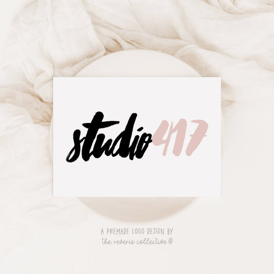 Studio 417 | Premade Logo Design | Grunge, Hand Lettered, Modern, Minimal