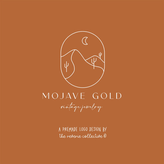 Mojave Gold | Premade Logo Design | Boho, Desert, Bohemian, Line Art