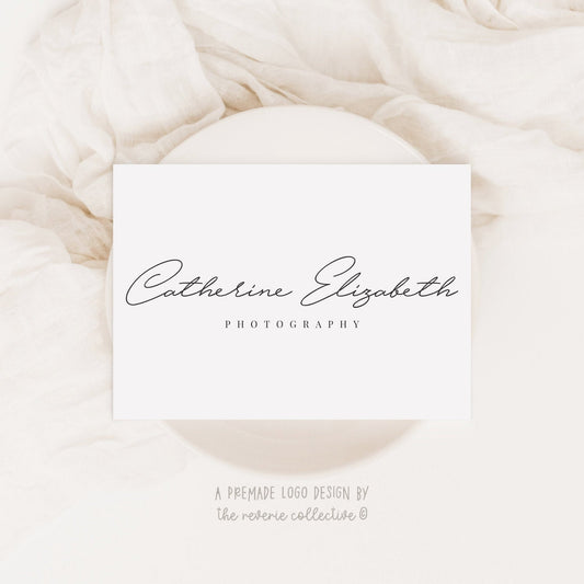 Catherine Elizabeth | Premade Logo Design | Calligraphy, Script, Cursive, Romantic