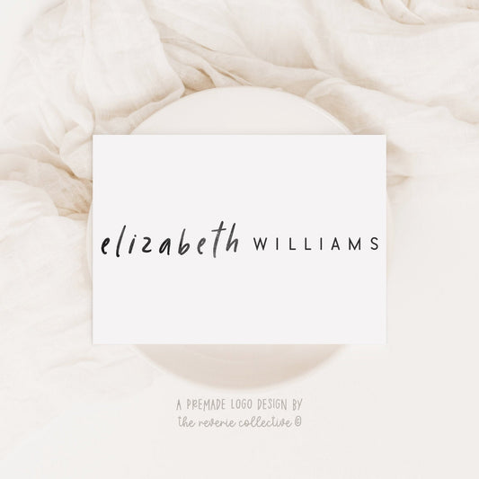 Elizabeth Williams | Premade Logo Design | Handwritten, Minimal, Signature, Text Only