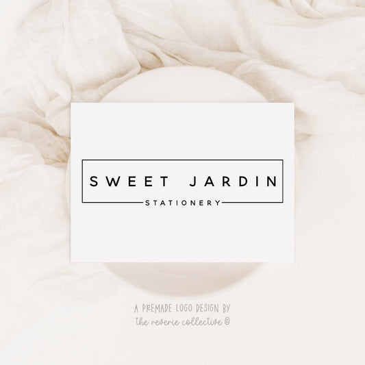 Sweet Jardin | Premade Logo Design | Minimal, Geometric, Rectangle, Modern