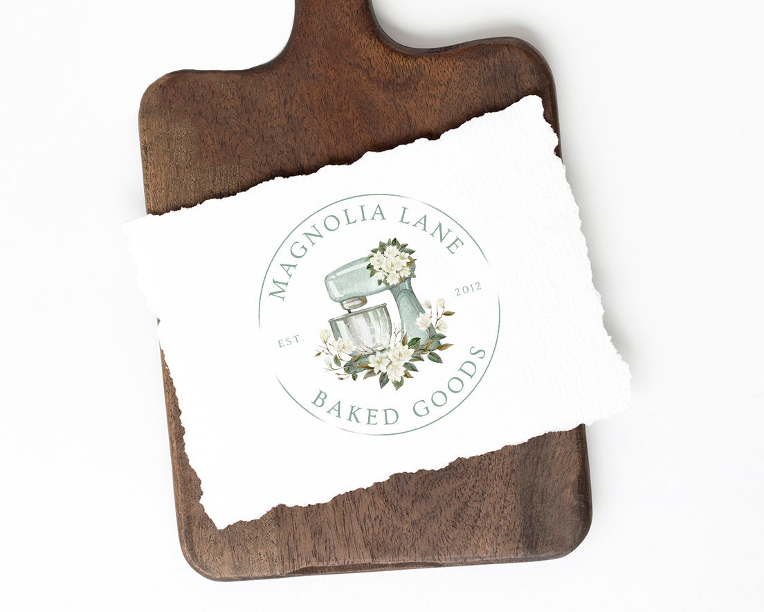 Magnolia Lane | Premade Logo Design | Bakery, Mixer, Baking