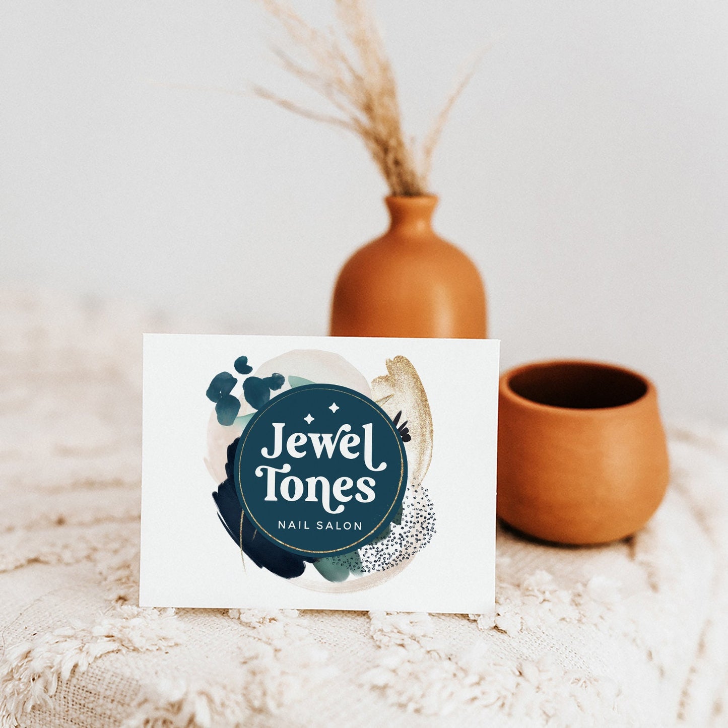 Jewel Tones | Premade Logo Design | Abstract, Boho, Vintage