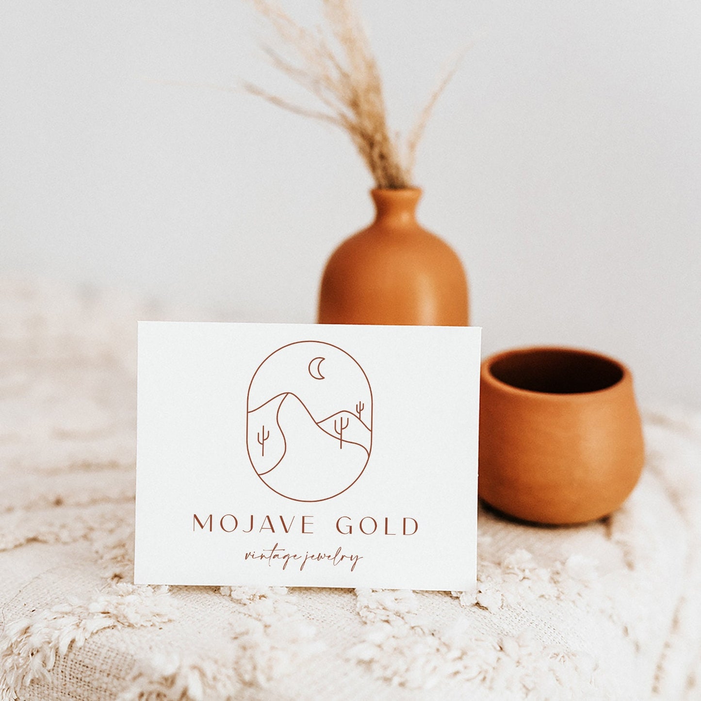 Mojave Gold | Premade Logo Design | Boho, Desert, Bohemian, Line Art