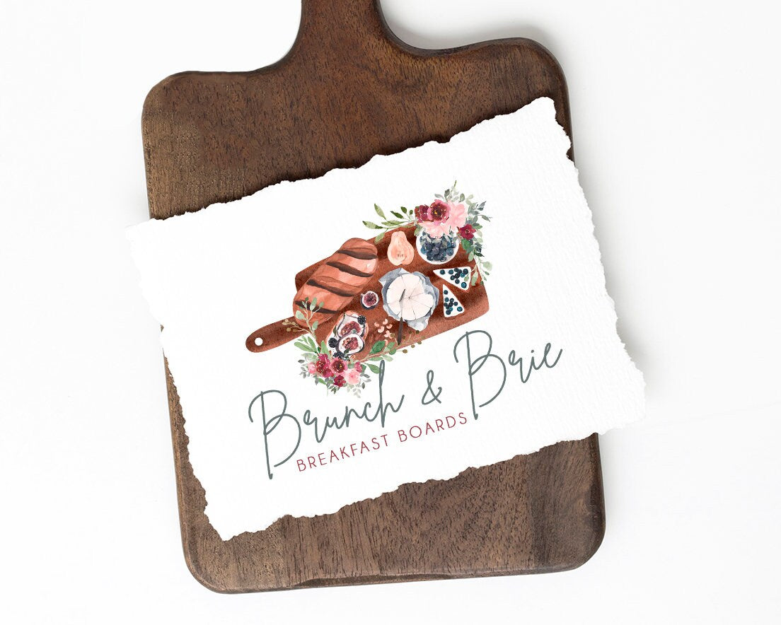 Brunch & Brie | Premade Logo Design | Charcuterie, Cheese Board, Brunch, Food