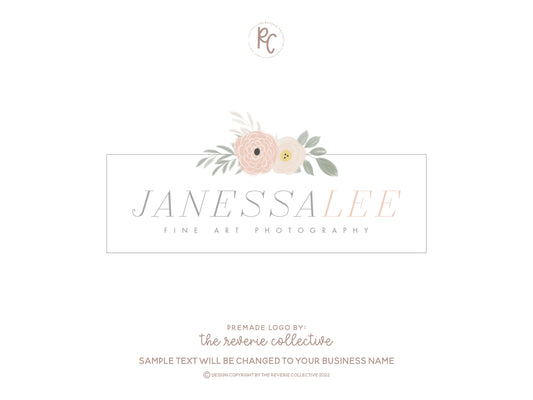 Janessa Lee | Premade Logo Design | Floral, Geometric, Feminine, Pastel