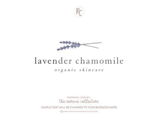 Lavender Chamomile | Premade Logo Design | Botanical, Floral, Apothecary, Farmhouse