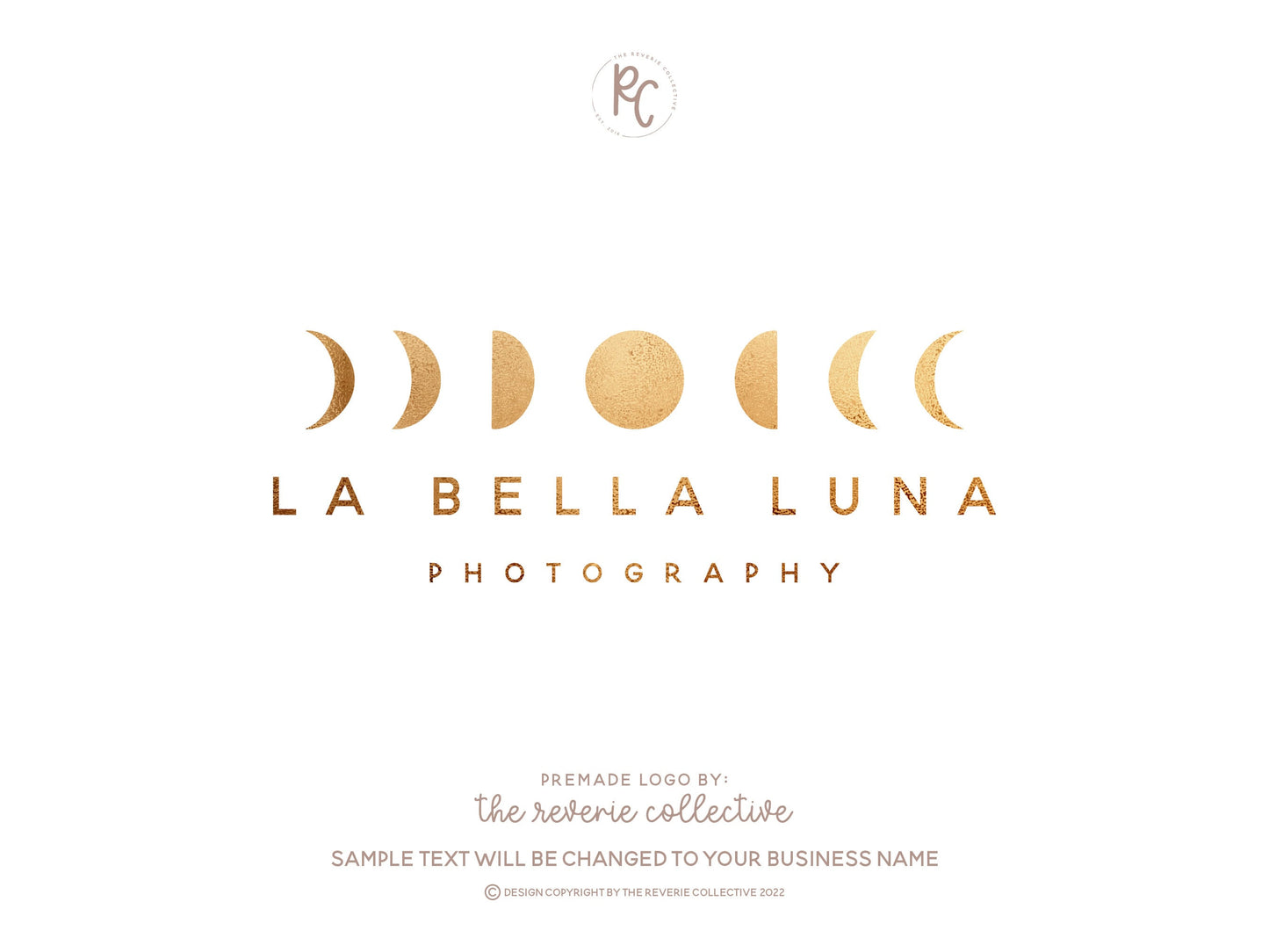 La Bella Luna | Premade Logo Design | Moon Phases, Bohemian, Magical, Mystical