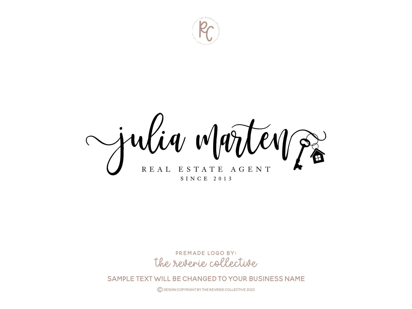 Julia Marten | Premade Logo Design | Real Estate, Realtor, House, Key, Broker