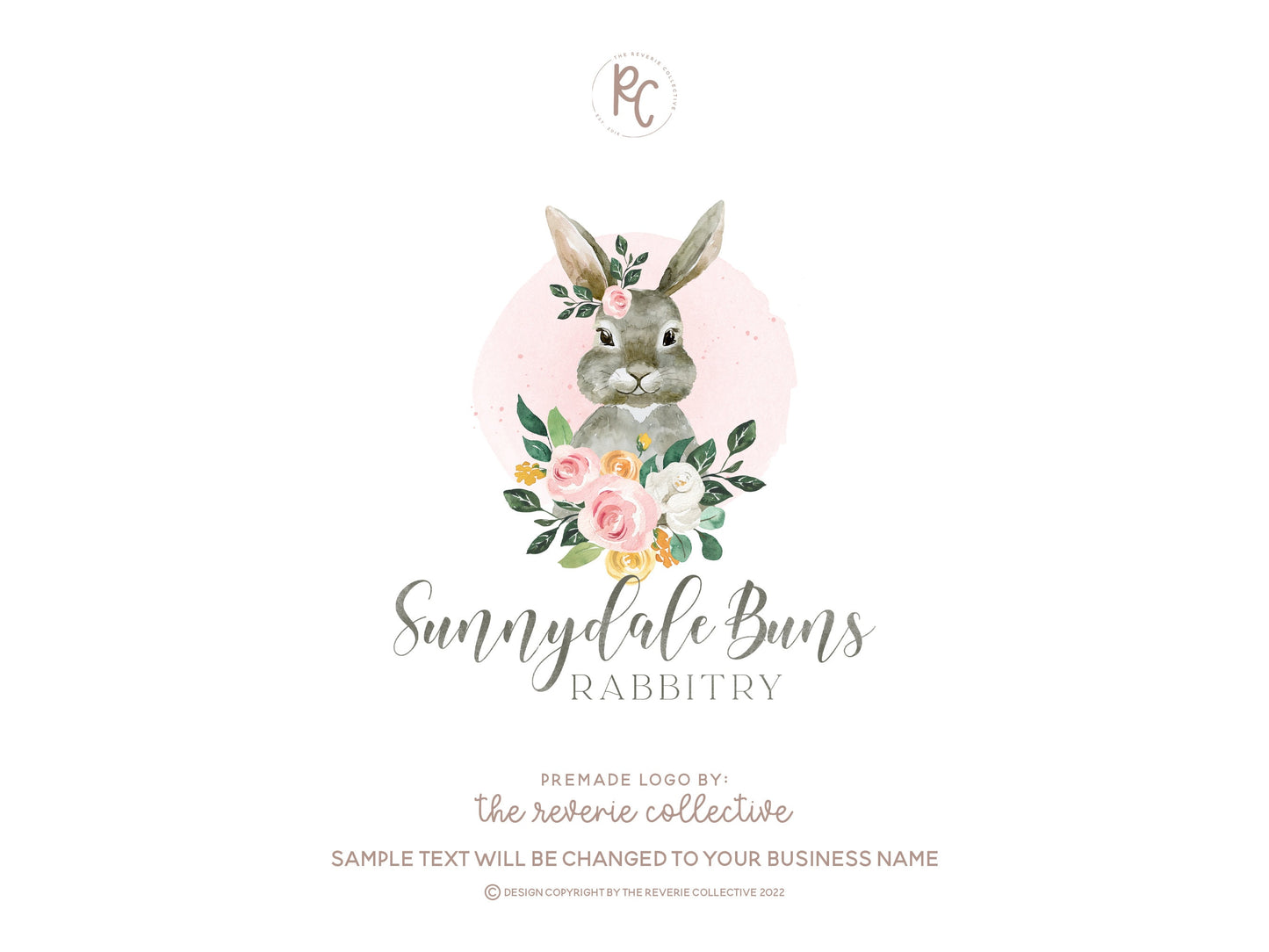 Sunnydale Buns | Premade Logo Design | Bunny Rabbit, Pet, Animal Rescue