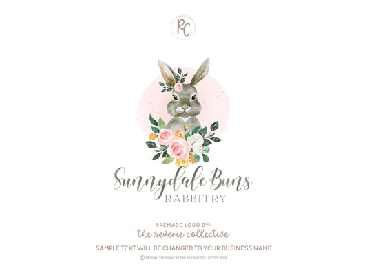Sunnydale Buns | Premade Logo Design | Bunny Rabbit, Pet, Animal Rescue