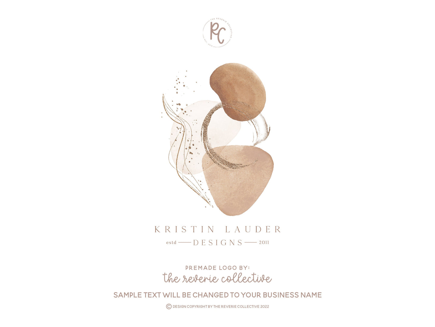 Kristen Lauder | Premade Logo Design | Boho, Neutral, Modern, Beauty