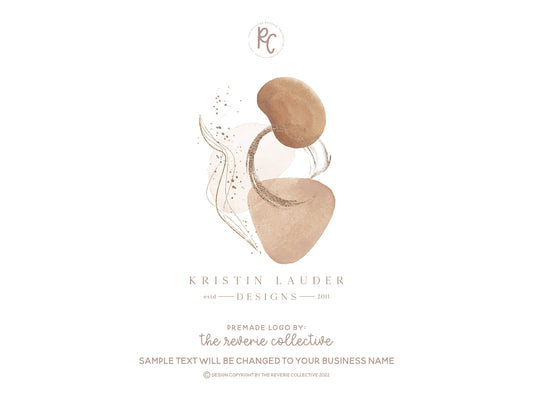 Kristen Lauder | Premade Logo Design | Boho, Neutral, Modern, Beauty