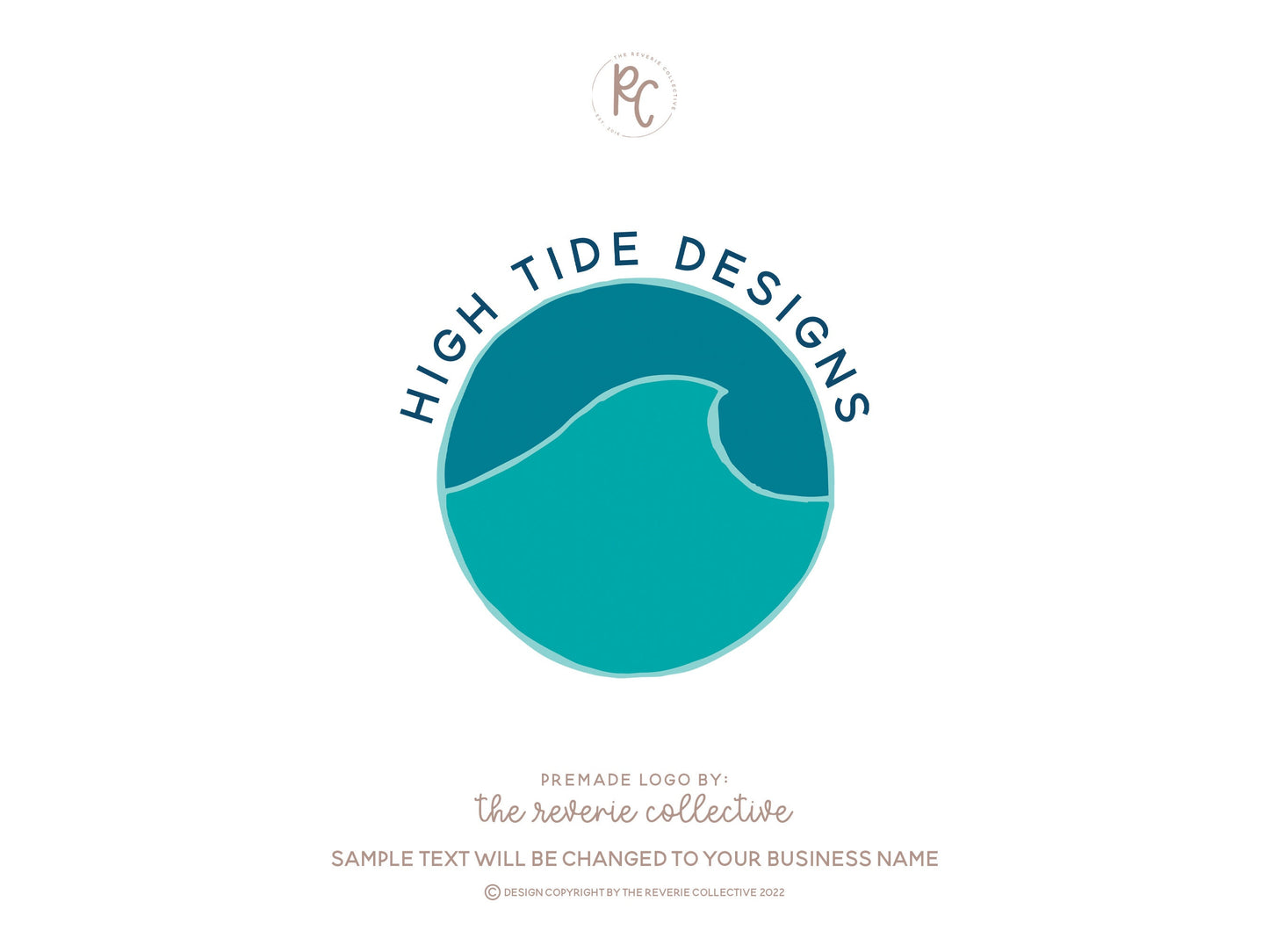 High Tide Designs | Premade Logo Design | Ocean, Water, Wave, Surf, Beach