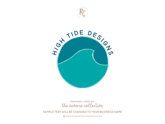 High Tide Designs | Premade Logo Design | Ocean, Water, Wave, Surf, Beach