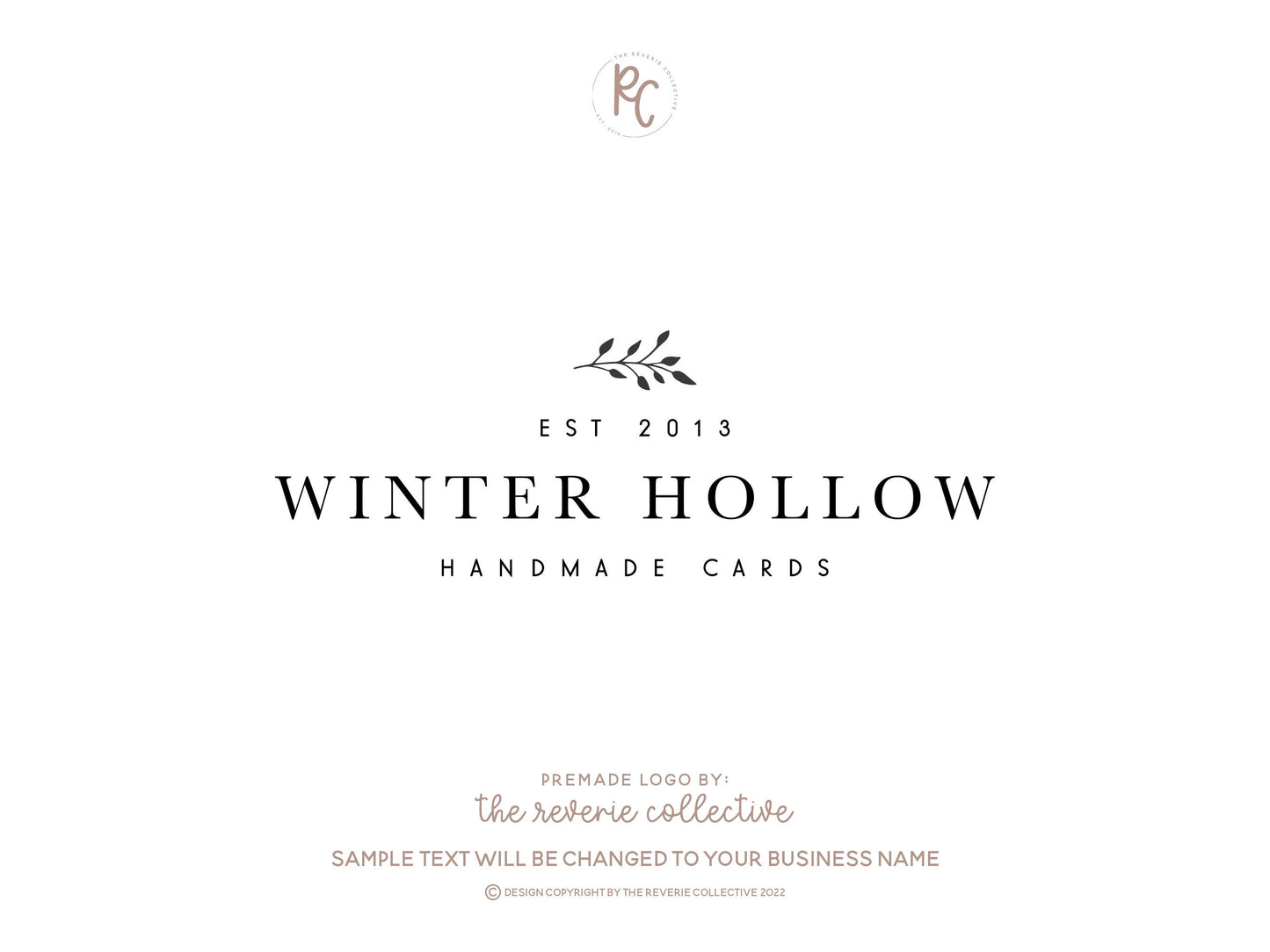 Winter Hollow | Premade Logo Design | Branch, Rustic Farmhouse, Country