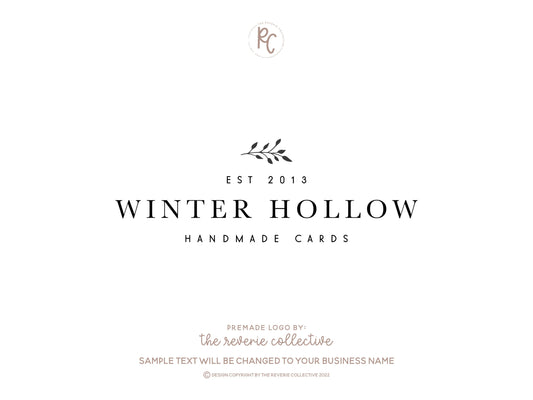 Winter Hollow | Premade Logo Design | Branch, Rustic Farmhouse, Country