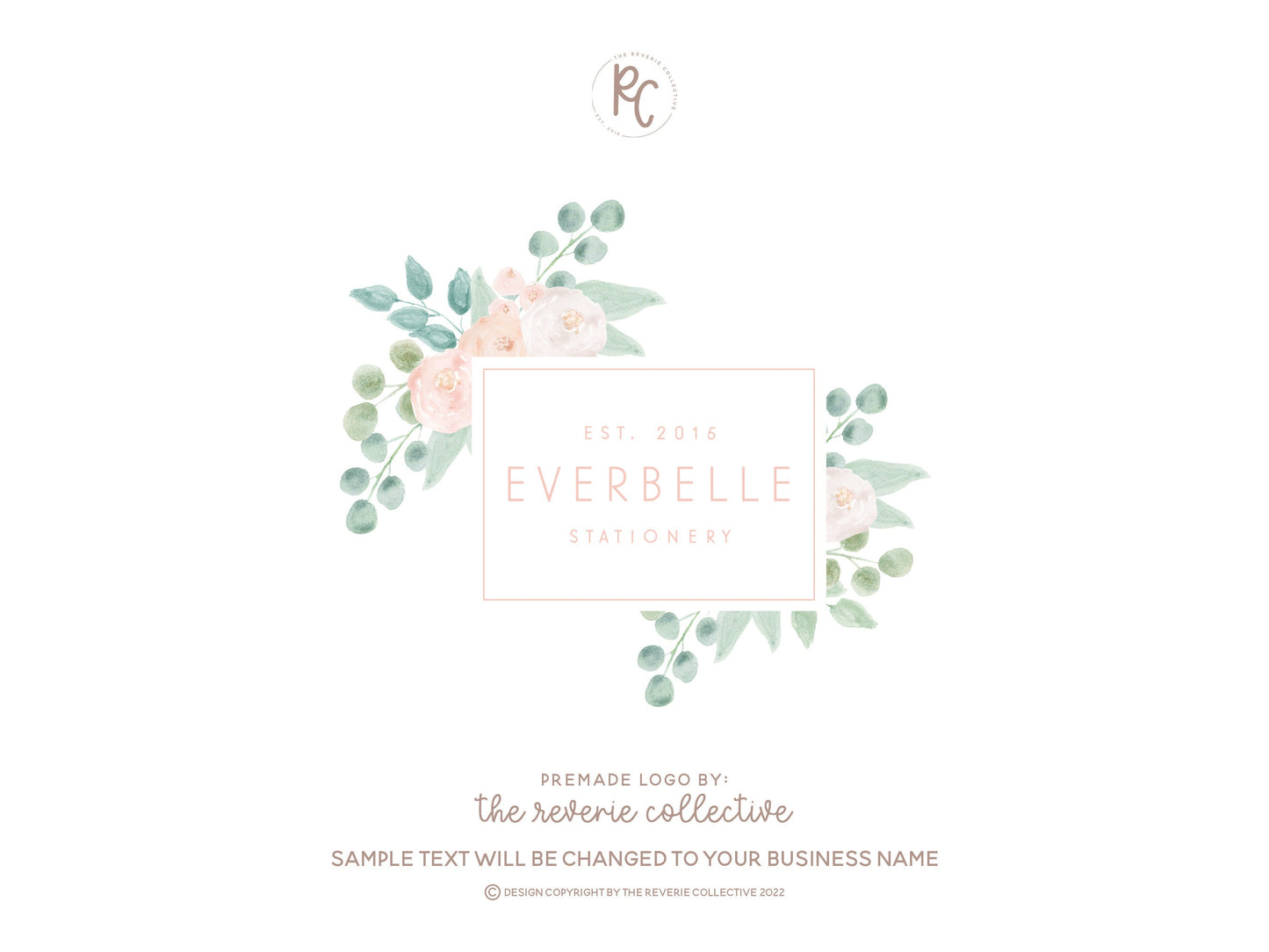 Everbelle | Premade Logo Design | Botanical, Floral, Farmhouse, Feminine