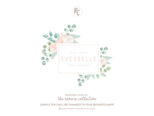Everbelle | Premade Logo Design | Botanical, Floral, Farmhouse, Feminine