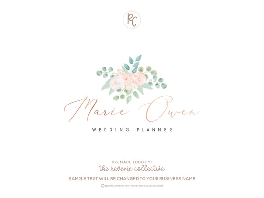 Marie Owen | Premade Logo Design | Floral, Feminine, Farmhouse, Classy